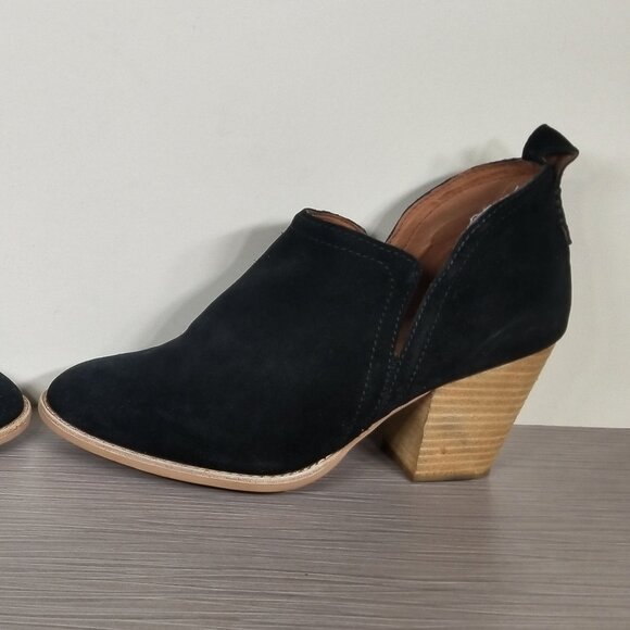 Jeffrey Campbell Rosalee Slip-On Bootie, Black Suede, Womens Size 9 US - Picture 9 of 11